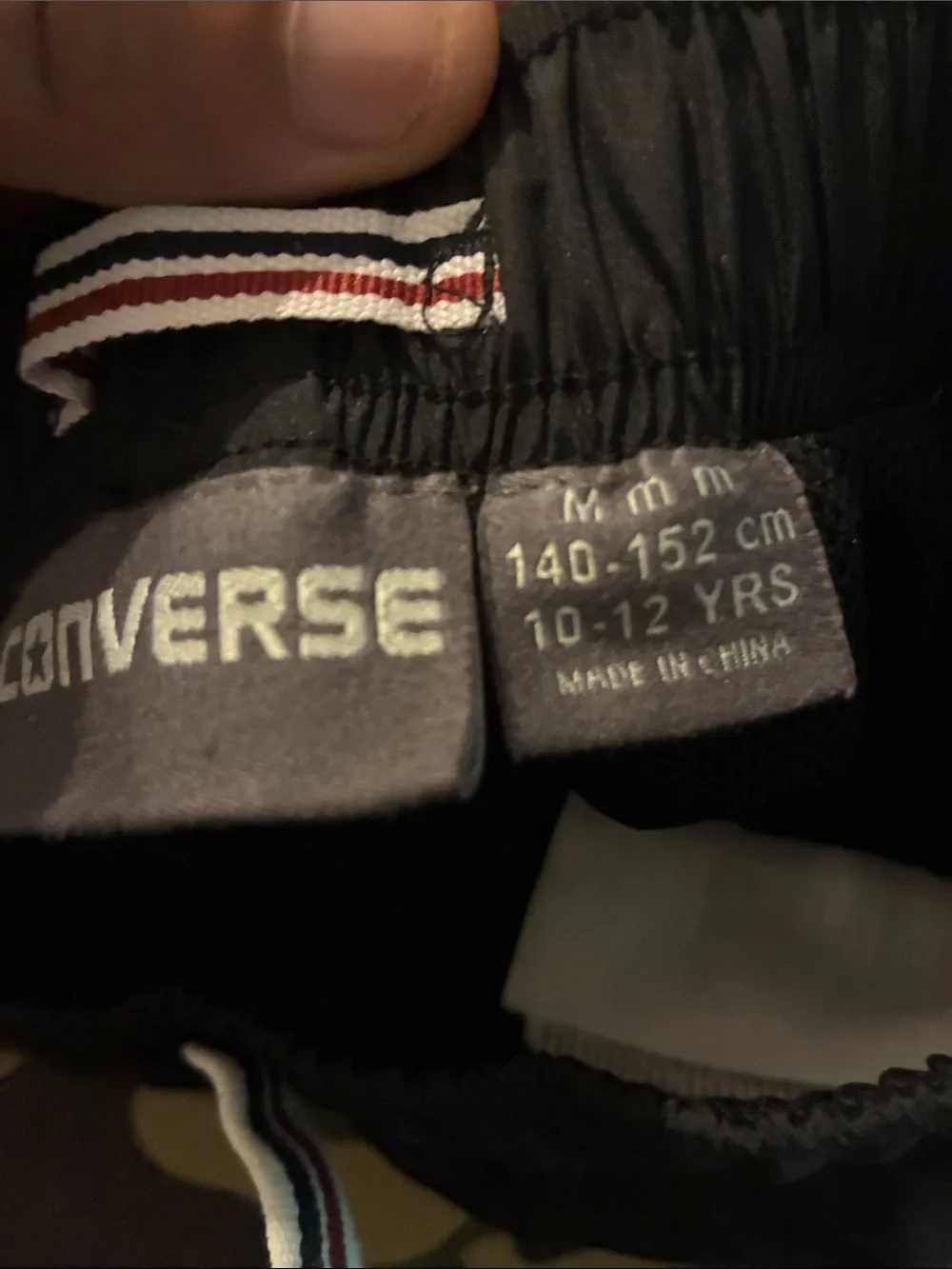 Converse Black Joggers with White Side Panels and Patch